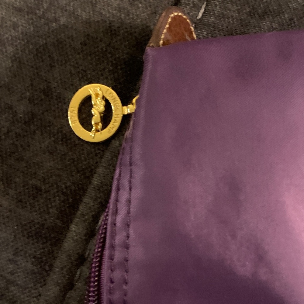 Longchamp Purple Tote with Brown Accents - Picture 5 of 15